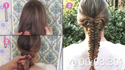 Cette double tresse sirène est spectaculaire. Mais elle n'est pas dure à faire !