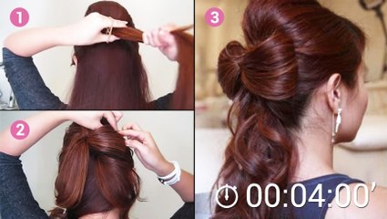 Cette coiffure avec un noeud est très élégante. Et vous allez être surpris de sa facilité !