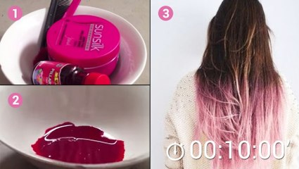 Colorer ses cheveux avec du colorant alimentaire, c'est possible ! Et c'est très simple à faire