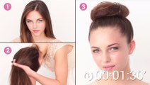 Ce bun de danseuse, très élégant, se fait en quelques minutes seulement !