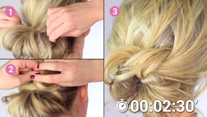 Ce chignon très élégant est parfait pour les soirées. Et il est très simple à faire !