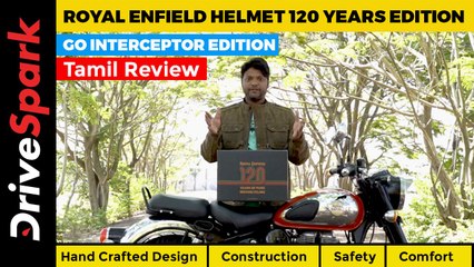Royal Enfield Helmet 120 Years Edition Tamil Review | Go Interceptor | History, Construction, Safety