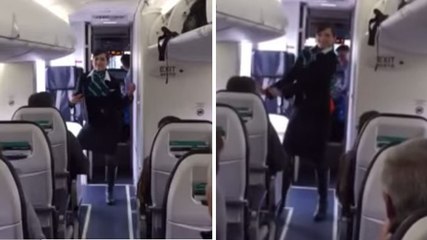Cette hôtesse de l'air danse sur Uptown Funk pour donner le sourire aux passagers