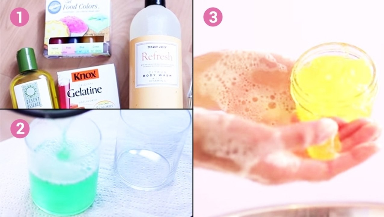 Envie de prendre un bain original ? Fabriquez des gelées de bain très amusantes !