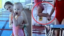 A un an seulement ce bébé sait déjà nager !