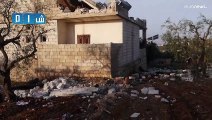شاهد: هذا ما تبقى من المنزل الذي فجر فيه أمير داعش نفسه في قرية أطمة بمحافظة إدلب السورية