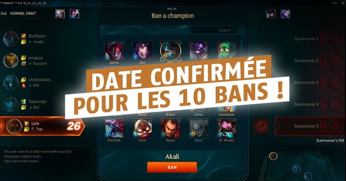 League of Legends : on sait enfin quand arriveront les 10 bans