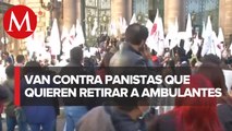 Comerciantes protestan en el Congreso CdMx