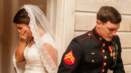 La photo de mariage de ce couple est vraiment émouvante