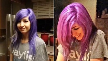 D'une pièce à l'autre, ses cheveux changent de couleur !