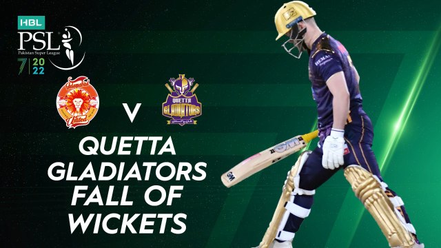 Quetta Gladiators Fall Of Wickets | Islamabad United vs Quetta Gladiators | Match 10 | HBL PSL 7 | ML2G