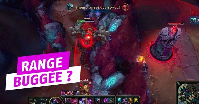 League of Legends : la taille d'un champion augmente la portée des tours