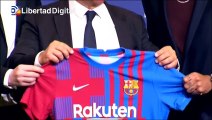 Presentación oficial de Aubameyang por el Barça