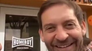 Tobey Maguire Spotted in Los Angeles & Gives Fan A Loving Shout Out!