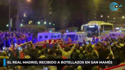 EL Real Madrid, recibido a botellazos en San Mamés
