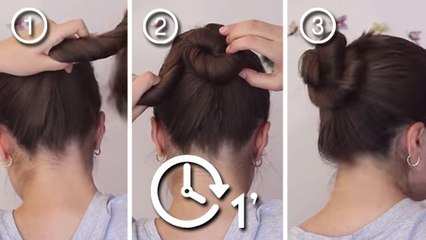 Voilà comment réaliser un chignon sans aucune épingle, ni élastique !