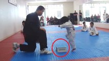 Quand un adorable petit garçon s'essaye au taekwondo