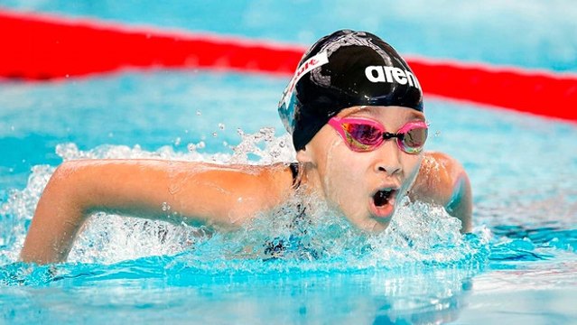 Âgée de 10 ans, Alzain Tareq est la plus jeune nageuse présente aux Mondiaux de natation 2015