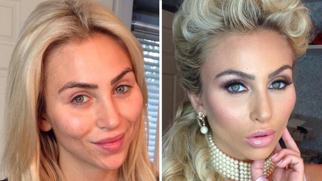 Des mannequins Playboy posent avant et après leur séance maquillage