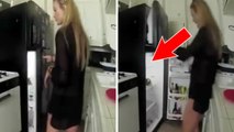 Elle a la peur de sa vie en ouvrant son réfrigérateur et vous allez rapidement comprendre pourquoi