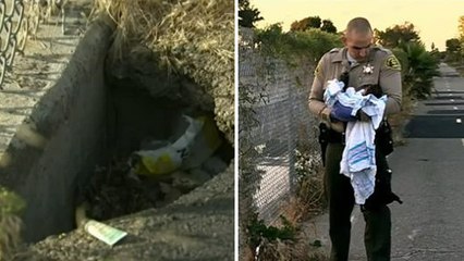 Un bébé enterré vivant sur la route sauvé par ses cris