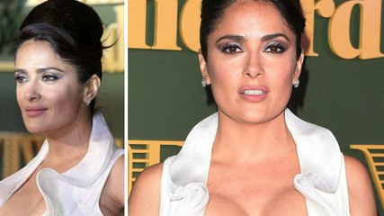 Salma Hayek : son décolleté vertigineux en robe blanche lors des Evening Standard Theatre Awards de Londres