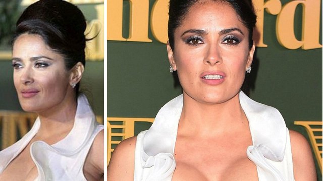 Salma Hayek : son décolleté vertigineux en robe blanche lors des Evening Standard Theatre Awards de Londres