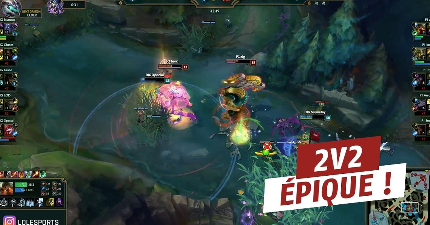 League of Legends : un 2v2 épique pour conclure ce teamfight en playoffs
