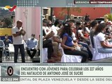 Encuentro de la juventud mirandina en celebración de 277 años del natalicio de Antonio José de Sucre