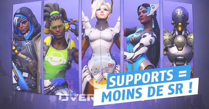 Overwatch : Blizzard sait que les supports gagnent bien moins de SR et s'en fiche