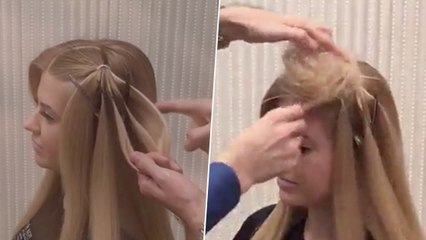 Ce coiffeur réalise une coiffure qui ressemble à un chapeau. C'est totalement bluffant