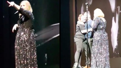 Adele fait venir un couple sur scène qui se fiance en plein concert