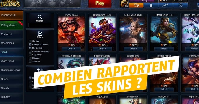League of Legends : voici combien rapporte chaque nouveau skin à Riot Games