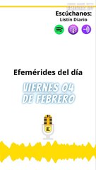Efemérides de este viernes 04 de febrero 2022 #ListínDiario
