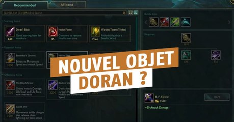 Download Video: League of Legends : Riot pense à intégrer un tout nouvel objet Doran pour varier l'early game