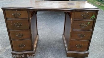 Voici comment réaliser un magnifique meuble avec un vieux bureau