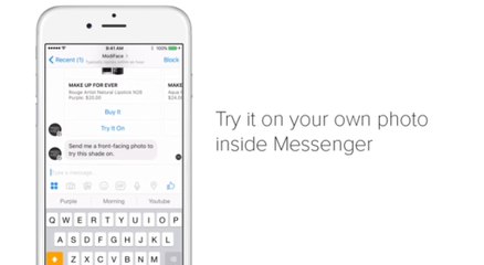 On peut désormais acheter du rouge à lèvres directement sur Facebook Messenger !