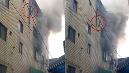 Une mère jette ses deux enfants par la fenêtre de son immeuble en feu