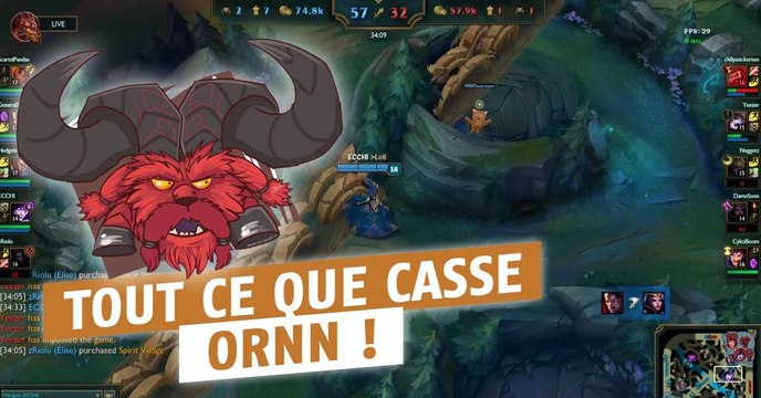 League of Legends : Ornn pourra détruire les terrains créés par les joueurs, découvrez la liste complète