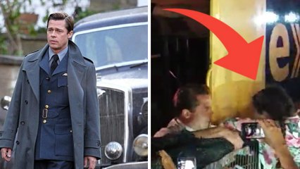 Brad Pitt sauve une petite fille de la foule tel un héros