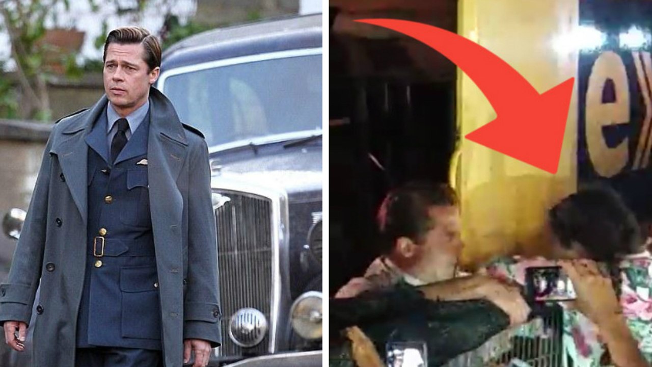 Brad Pitt sauve une petite fille de la foule tel un héros