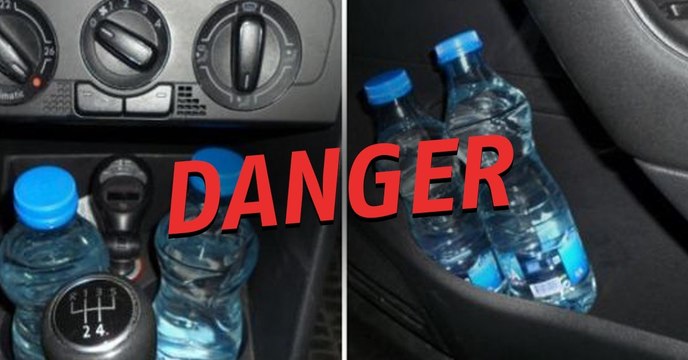 Les bouteilles d'eau exposées au soleil dans une voiture sont dangereuses pour la santé