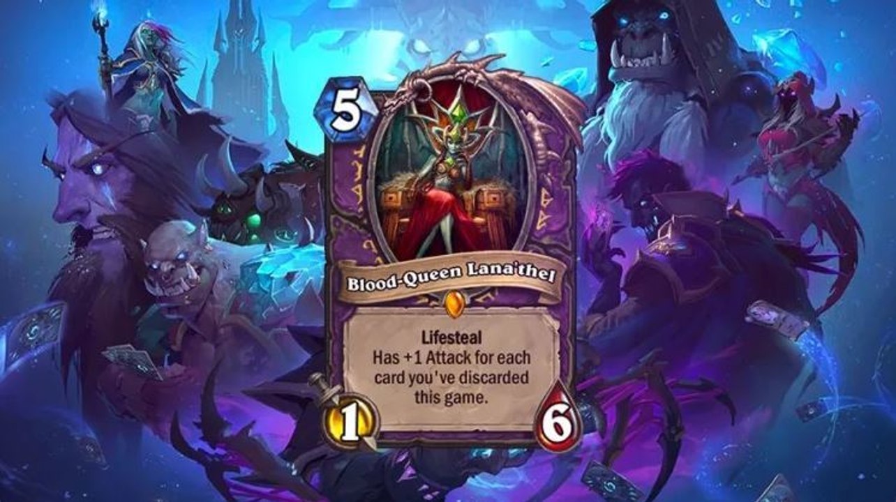 Hearthstone : battre la Reine de sang Lana'thel, solution vidéo et deck de la mission des Chevaliers du Trône de glace