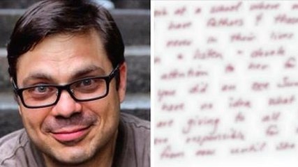 Un père de famille emmène sa fille de 9 ans à dîner, il s'absente quelques instants et voit cette lettre manuscrite mystérieuse sur la table !