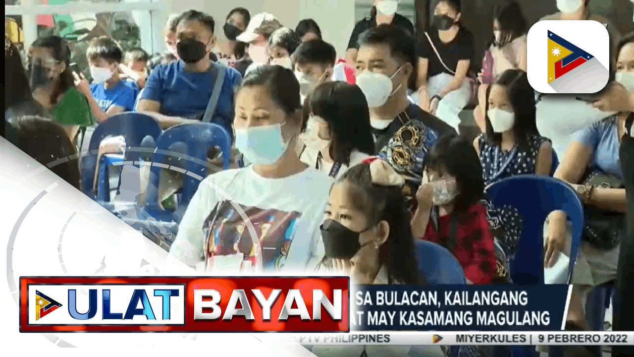 Protocol sa pagbabakuna sa mga batang edad 5-11 sa Bulacan, hinigpitan; Mga batang babakunahan sa Bulacan, kailangang naka-register, may med cert at may kasamang magulang
