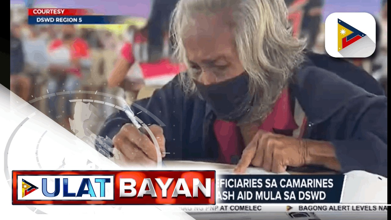 Government at Work: 3,649 social pension beneficiaries sa Camarines Sur,nakatanggap ng cash aid mula sa DSWD   Cabanatuan LGU, nagsagawa ng TUPAD payout para sa higit 500 benepisyaryo  DENR, namahagi ng trash boats sa limang munisipalidad sa Bulacan