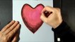 Drawing 3D Heart - Trick Art Floating Heart - How to Draw 3D Heart