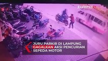 Aksi Dramatis Juru Parkir Menggagalkan Upaya Curanmor di Bandar Lampung Terekam Kamera Pengawas