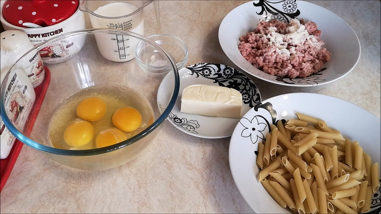 Macaroni Dinner Casserole with Meatballs and Cheese in the Fill Leftover Macaroni? I know where to put them!