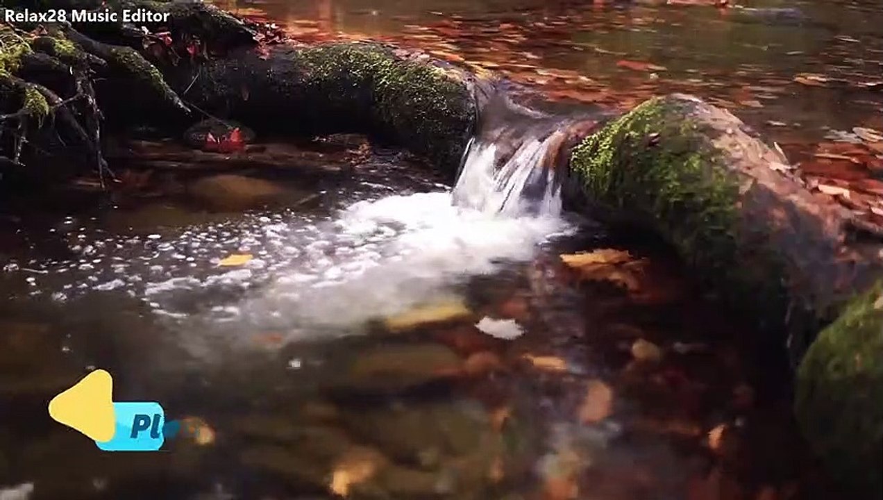 Relaxing Rain sounds, Soothing River Sounds, Near a Beautiful Water falling form Mountains